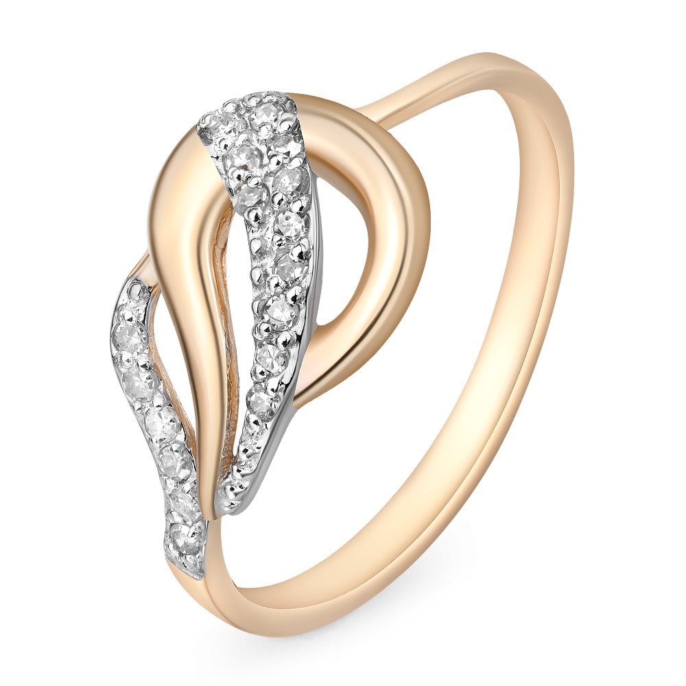 

Кольцо женское из красного золота с бриллиантом 585Gold 101012070, р, 101012070