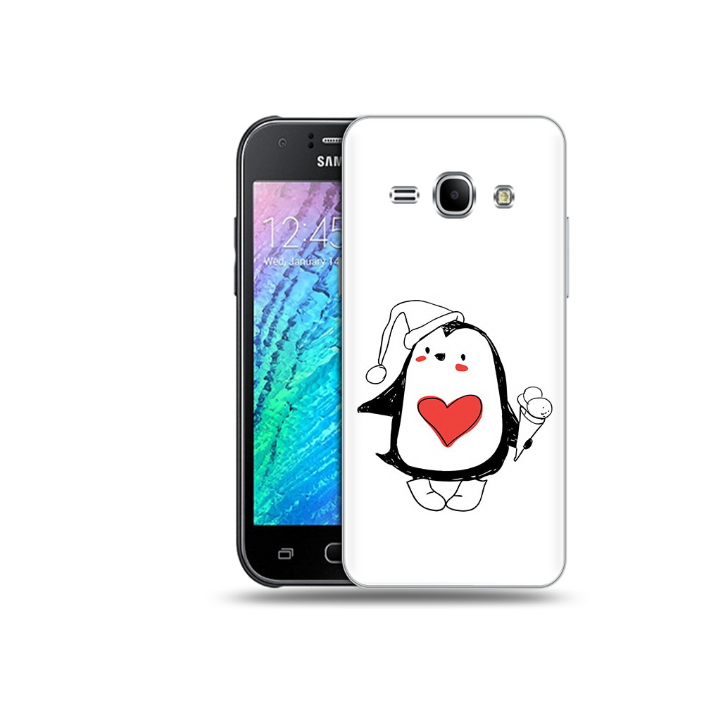 Чехол MyPads Tocco для Samsung Galaxy J1 Пингвин с мороженым (PT26162.569.135)