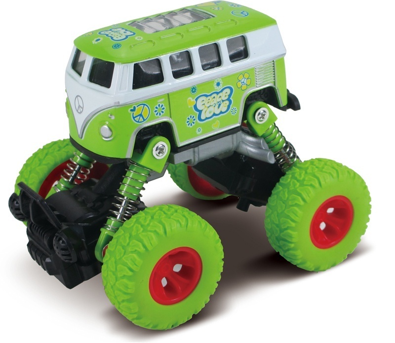Игровой набор Funky Toys Автобус, die-cast, рессоры, зеленый, 1:46 FT61077 funky toys автобус инерционный die cast