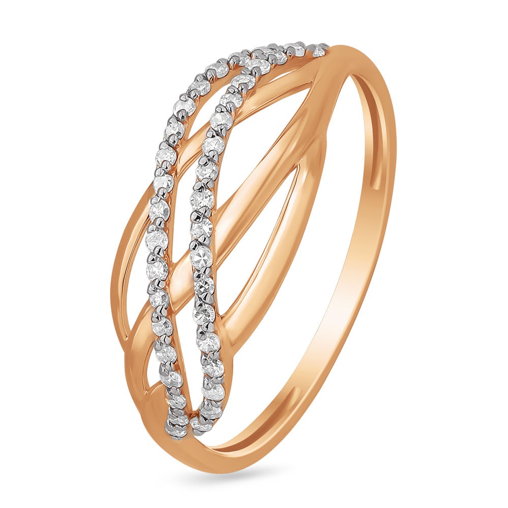 

Кольцо женское из красного золота с бриллиантом 585Gold 101009554, р, 101009554