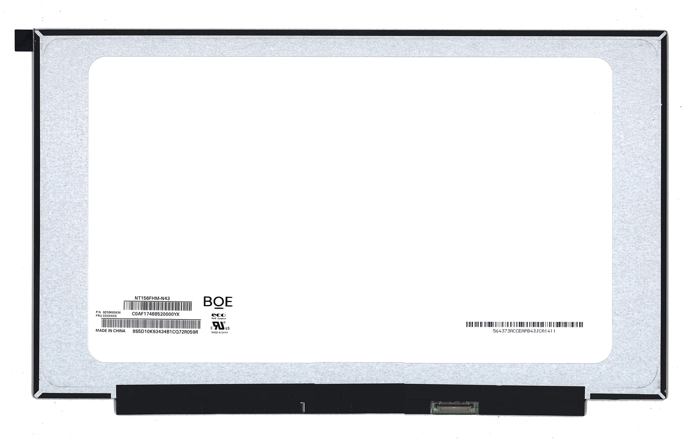 

Матрица OEM для ноутбука NT156FHM-N43 V8.0 (100180537V), совместимая с p/n: NT156FHM-N43 V8.0