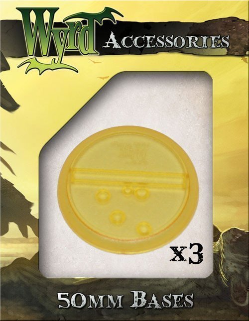 

Malifaux: gold 50mm translucent bases