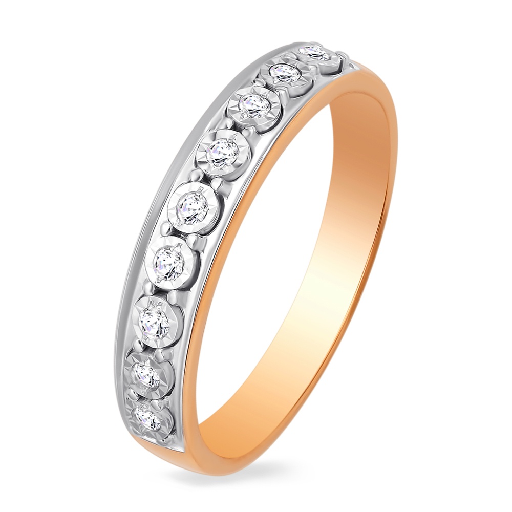 

Кольцо женское из красного золота с бриллиантом 585Gold 101009524, р, 101009524