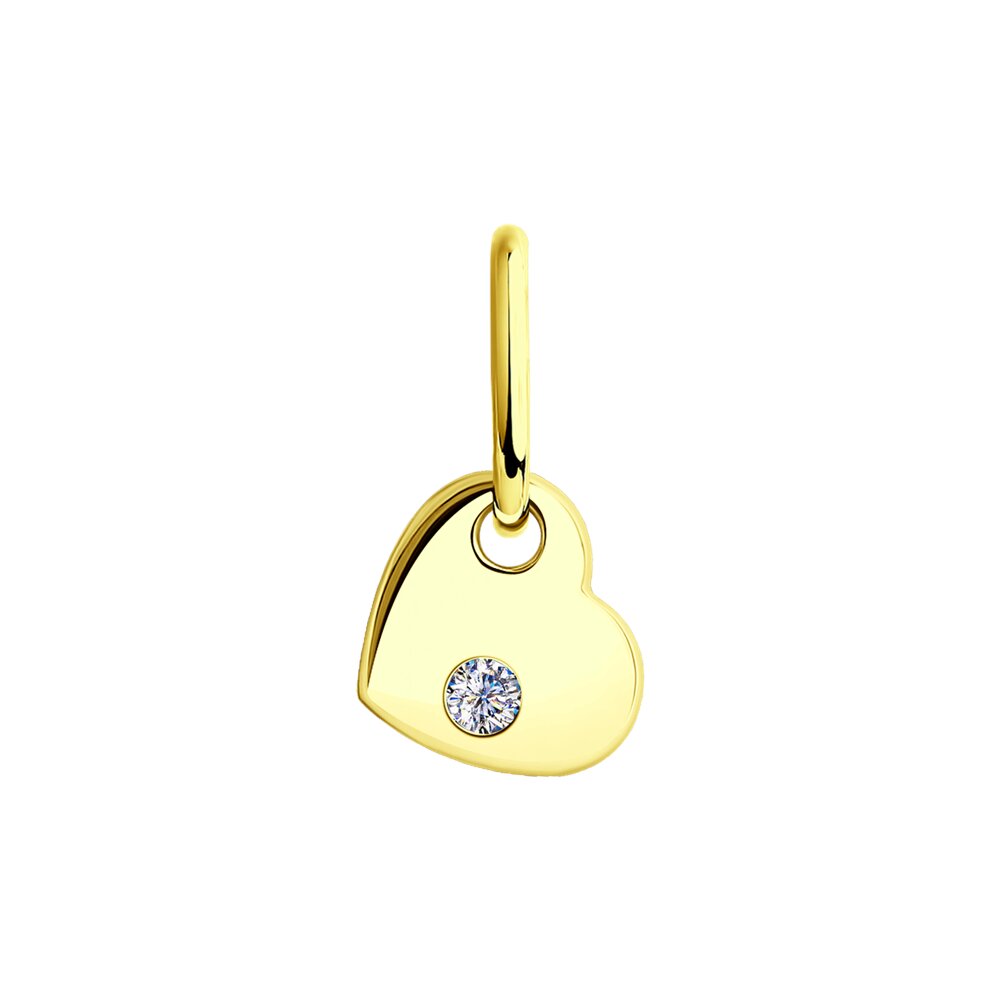 Подвеска из желтого золота Diamant 53-130-01132-1, фианит