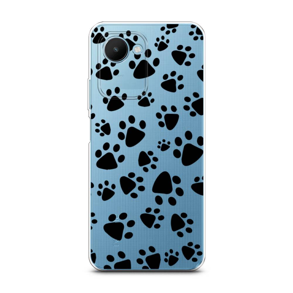 

Чехол Awog на Realme C30S 4G "Лапки черные", Черный, 2511650-2