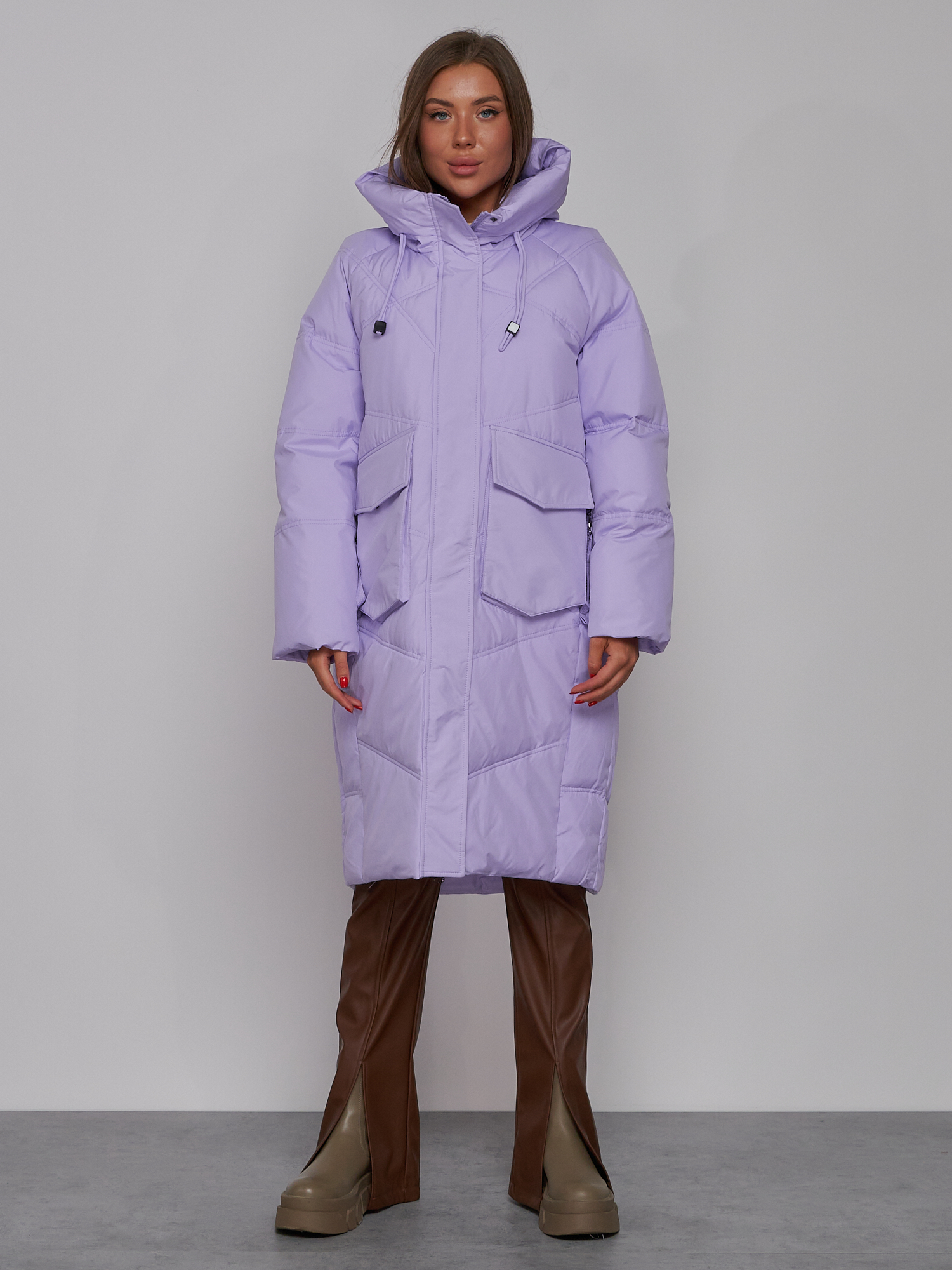 Пальто женское MTFORCE 52330 фиолетовое L