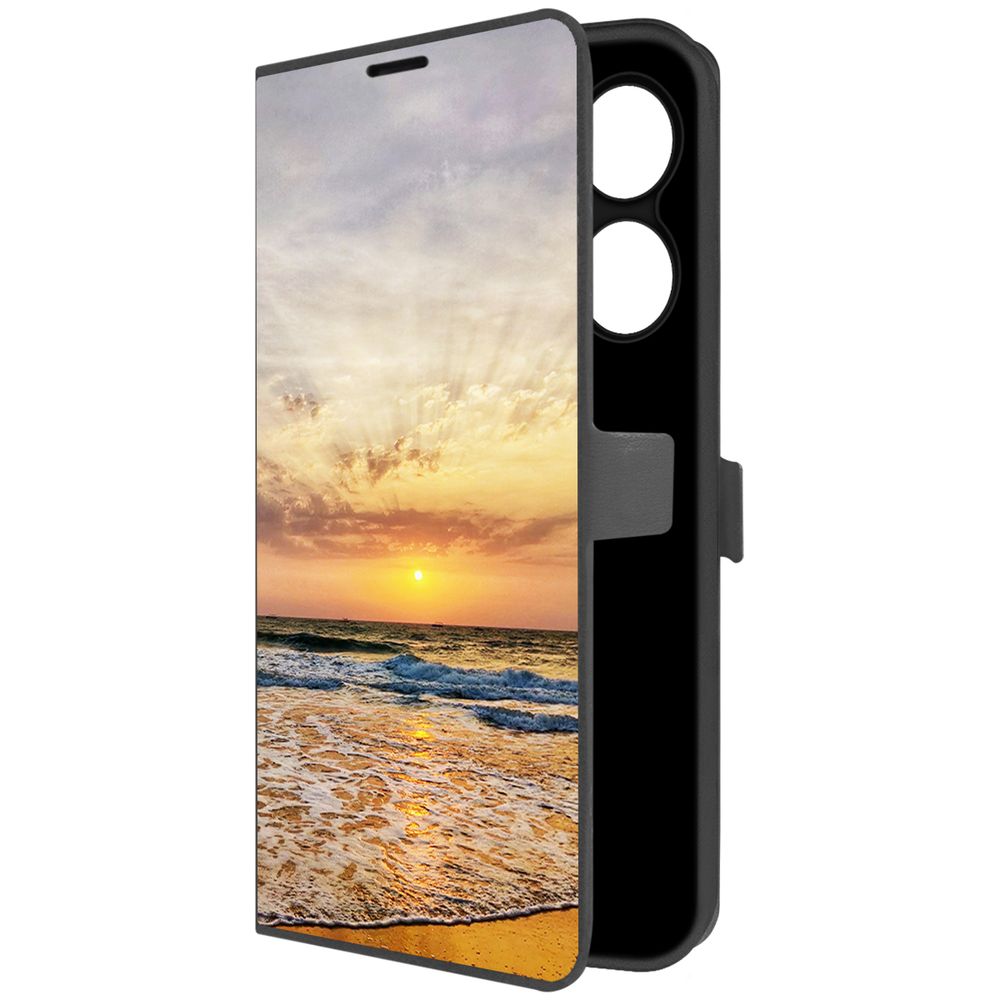 

Чехол-книжка Krutoff Eco Book для Xiaomi Poco C61 Индия, Пляжи Гоа (черный)