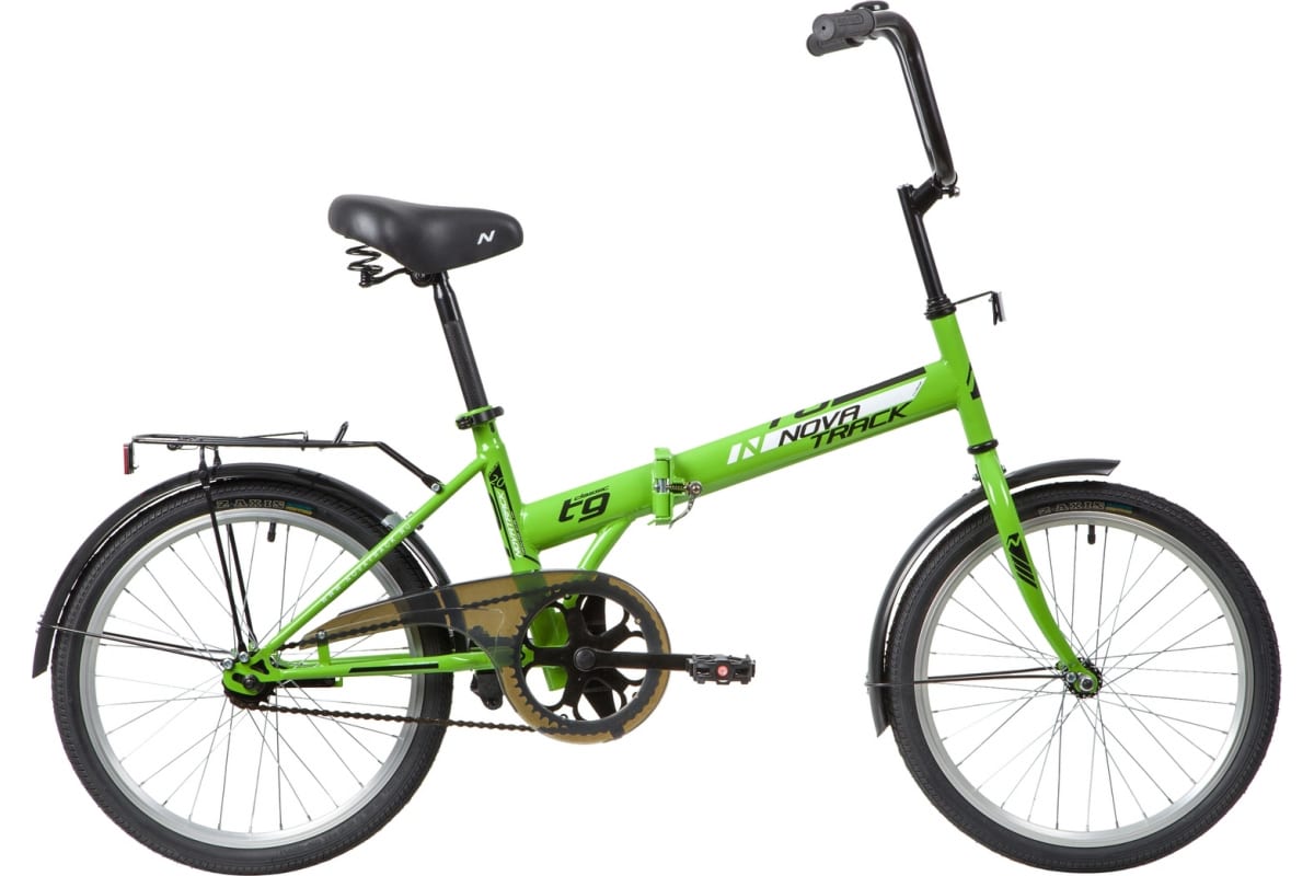 Велосипед Novatrack 20 складной Tg30 салатовый тормоз нождвойной ободсиди руль комф 1272300₽