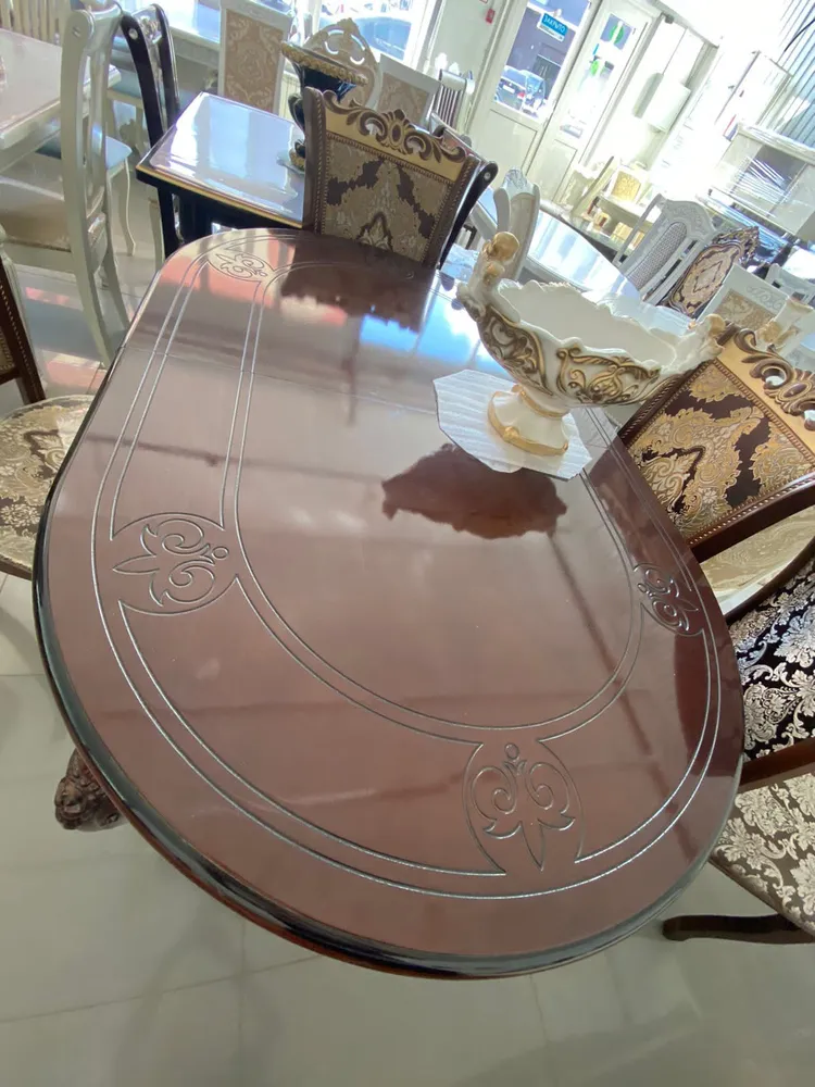 фото Силиконовая рифленая скатерть ,102x199см толщина 0,8 мм овал plenkadecorsamara