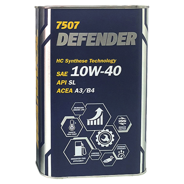 

7507-1me Mannol Defender 10w40 1 Л. (Metal) Полусинтетическое Моторное Масло 10w-40 MANNOL