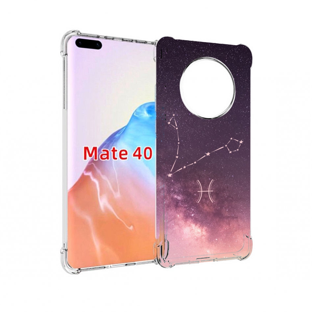 

Чехол MyPads Tocco для Huawei Mate 40 знак зодиака рыбы 5, Прозрачный, Tocco