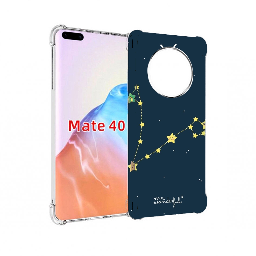 

Чехол MyPads Tocco для Huawei Mate 40 знак зодиака рыбы 1, Прозрачный, Tocco