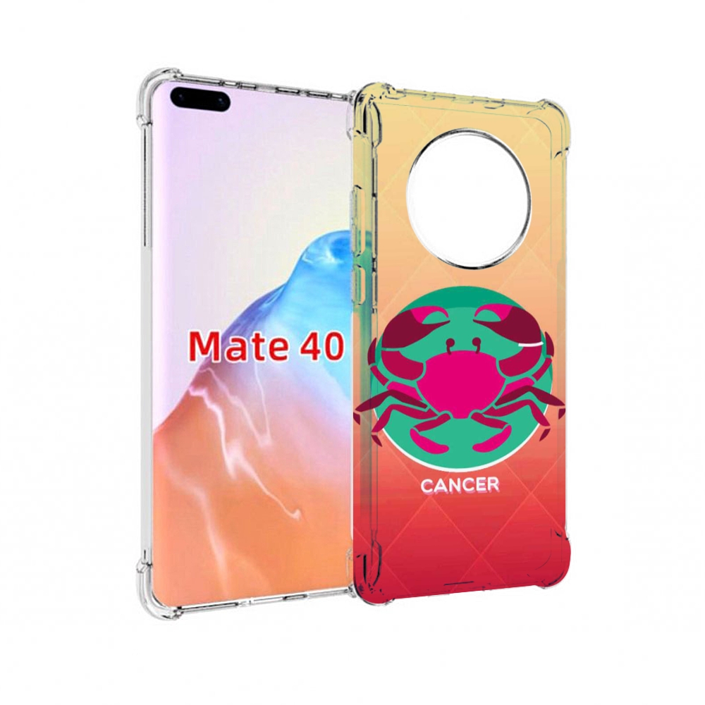 

Чехол MyPads Tocco для Huawei Mate 40 знак зодиака рак 4, Прозрачный, Tocco