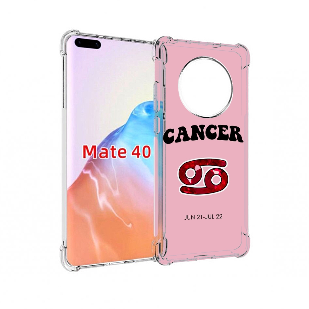 

Чехол MyPads Tocco для Huawei Mate 40 знак зодиака рак 1, Прозрачный, Tocco