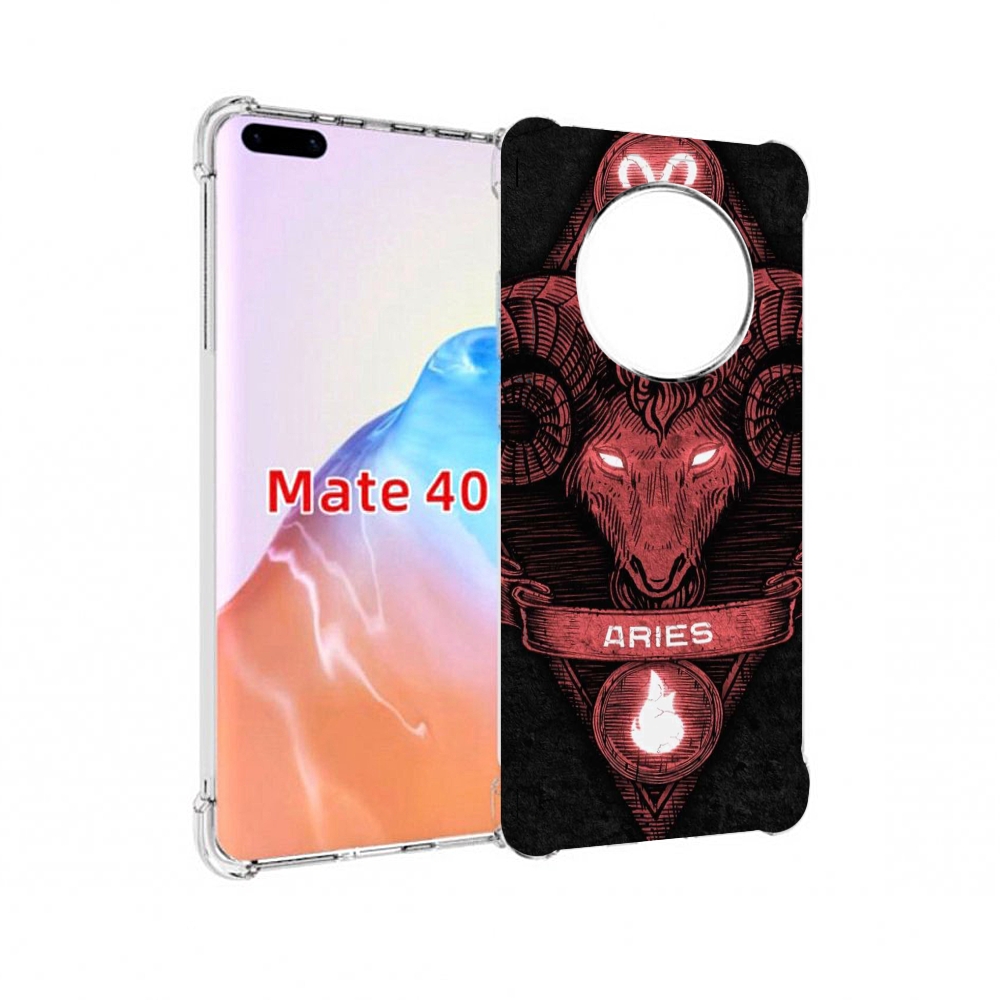 

Чехол MyPads Tocco для Huawei Mate 40 знак зодиака овен 6, Прозрачный, Tocco
