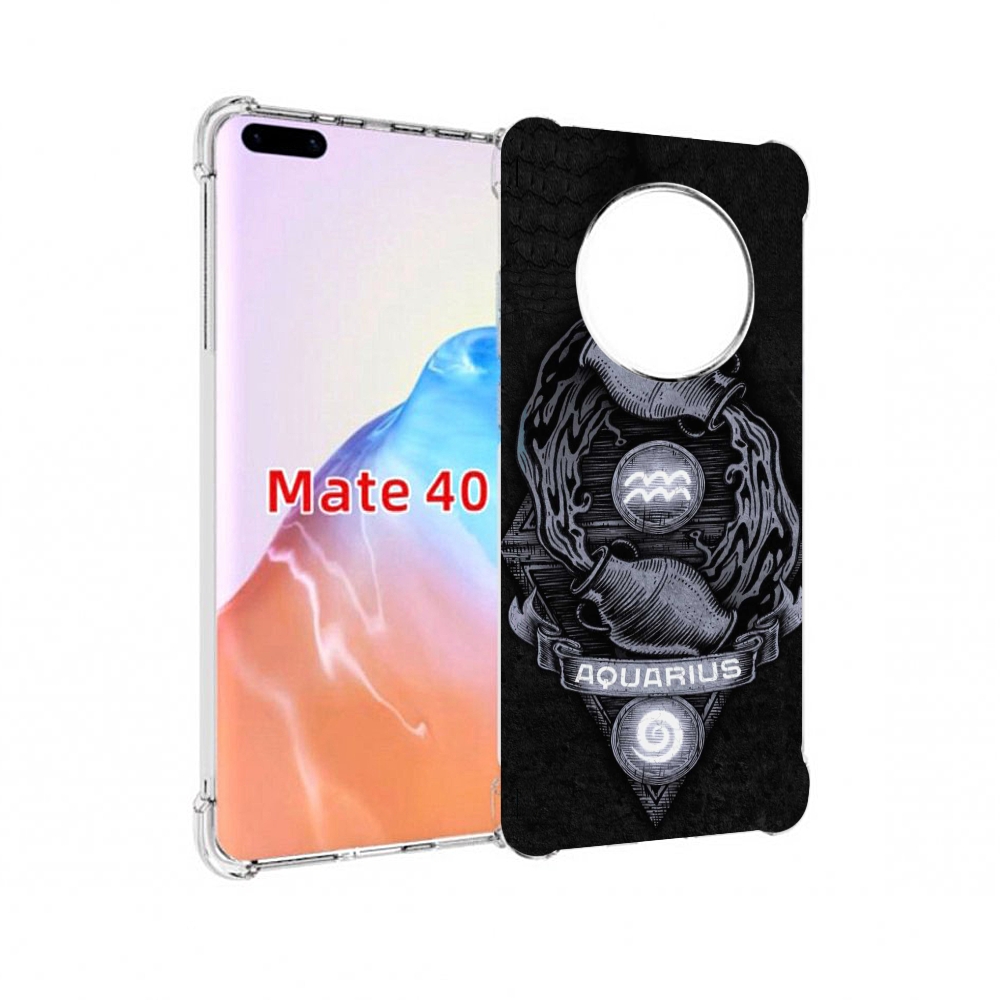 

Чехол MyPads Tocco для Huawei Mate 40 знак зодиака водолеи 6, Прозрачный, Tocco