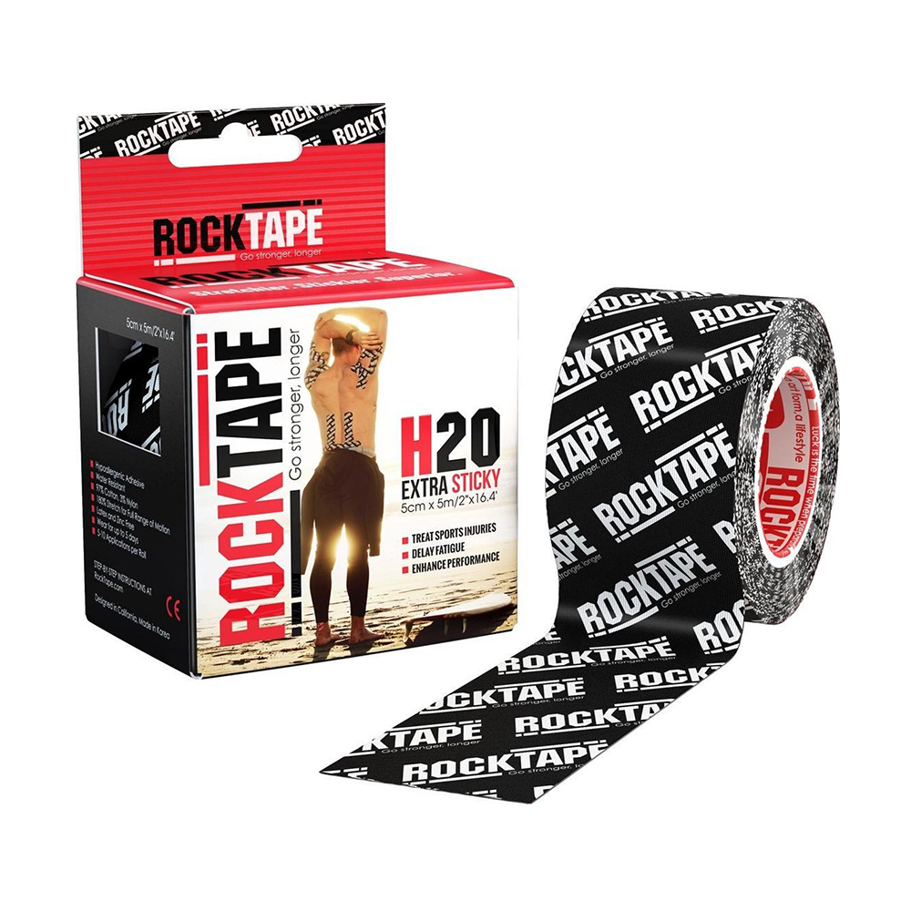 Кинезиотейп RockTape H2O белый/черный 500 см