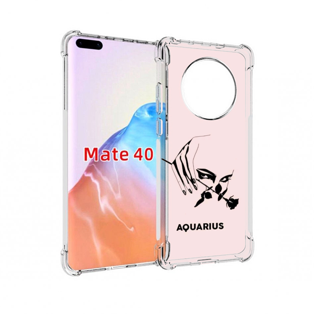 

Чехол MyPads Tocco для Huawei Mate 40 знак зодиака водолеи 3, Прозрачный, Tocco