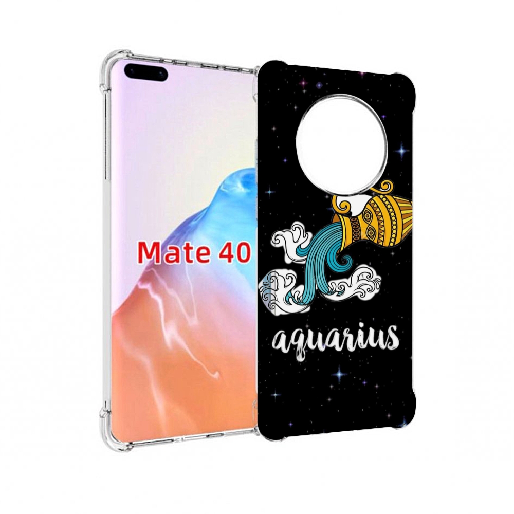 

Чехол MyPads Tocco для Huawei Mate 40 знак зодиака водолеи 2, Прозрачный, Tocco