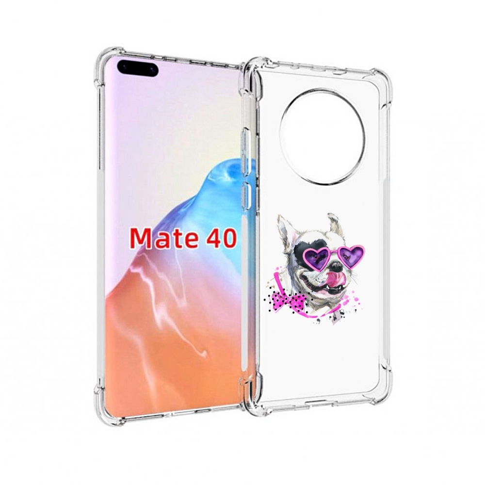 

Чехол MyPads Tocco для Huawei Mate 40 акварельный пёс, Прозрачный, Tocco