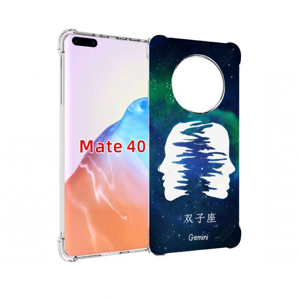 

Чехол MyPads Tocco для Huawei Mate 40 знак зодиака близнецы 6, Прозрачный, Tocco