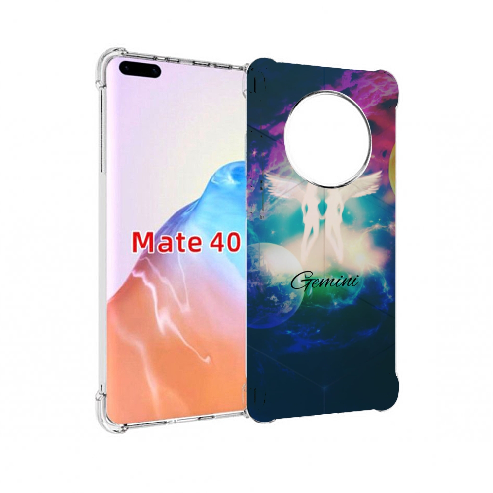 

Чехол MyPads Tocco для Huawei Mate 40 знак зодиака близнецы 3, Прозрачный, Tocco