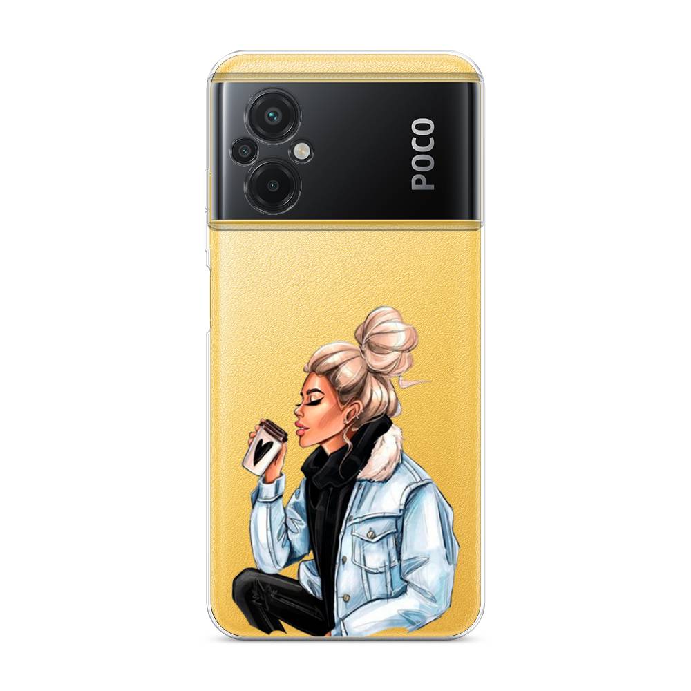 

Чехол Awog на Poco M5 / Сяоми Поко M5 "Cute girl", Коричневый;бежевый, 316450-7