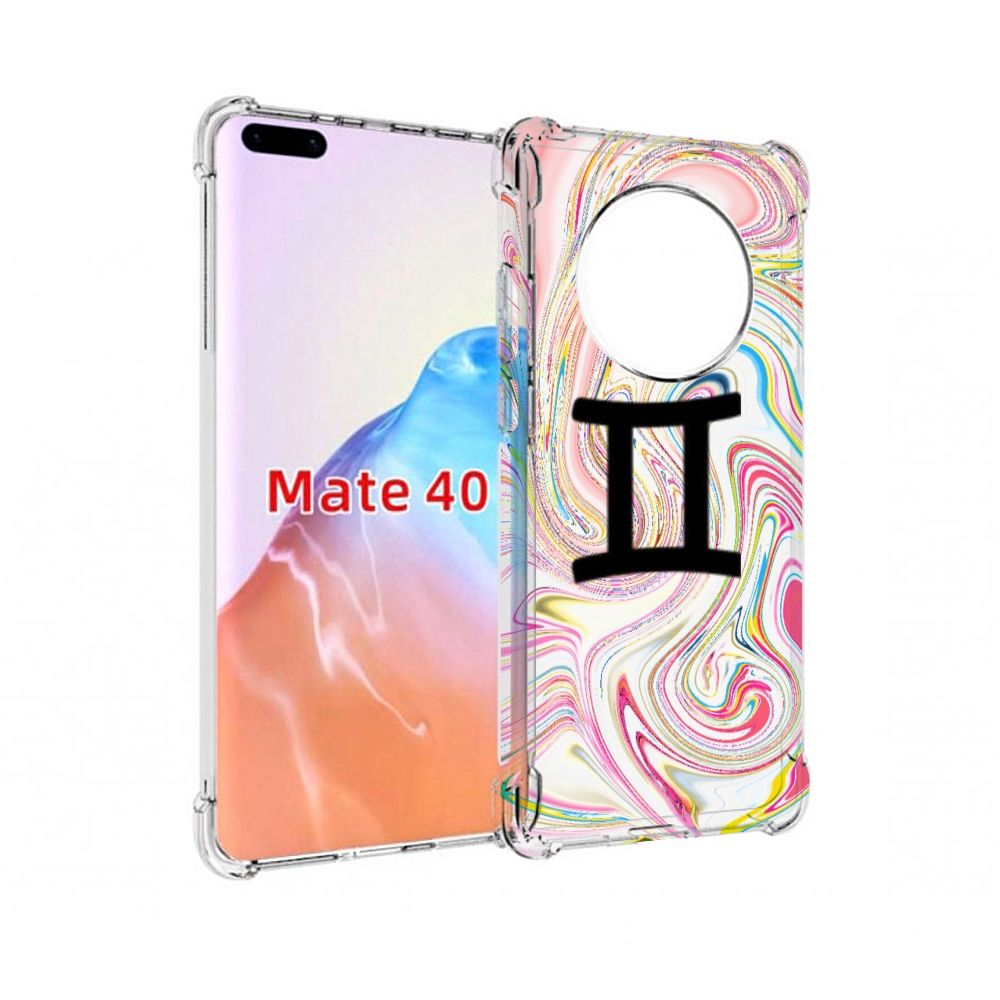 

Чехол MyPads Tocco для Huawei Mate 40 знак зодиака близнецы 2, Прозрачный, Tocco