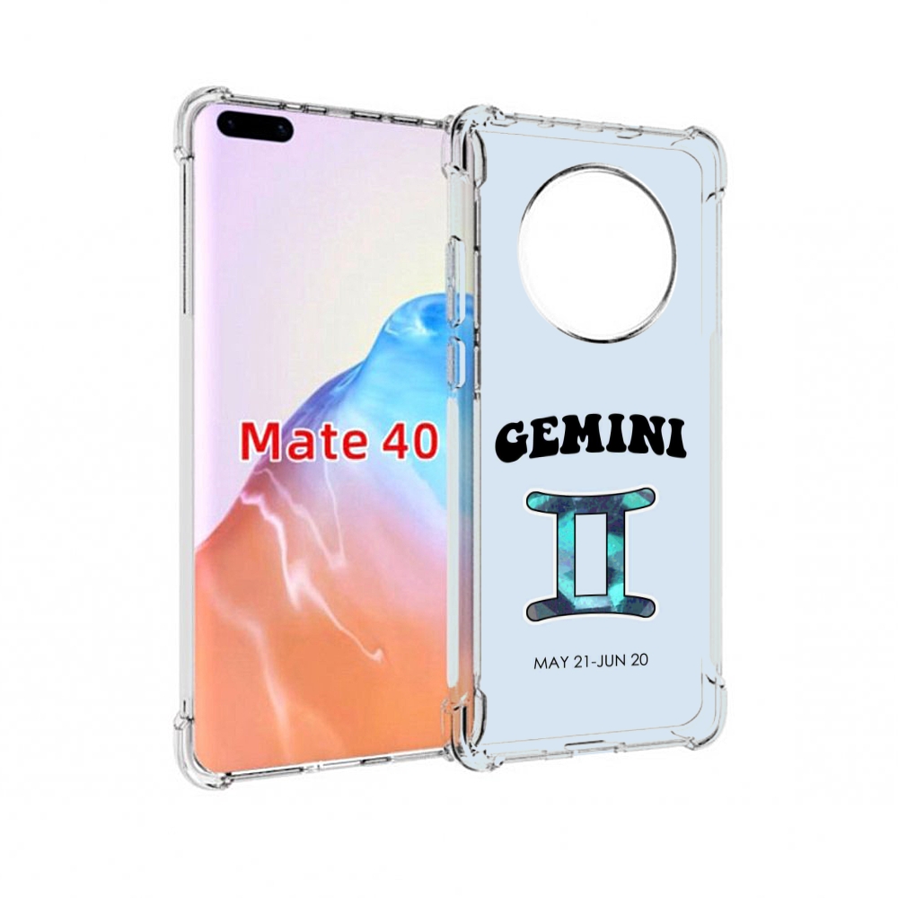 

Чехол MyPads Tocco для Huawei Mate 40 знак зодиака близнецы 1, Прозрачный, Tocco