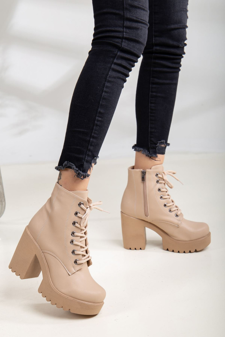 

Ботильоны Ayakkabı Frekansı AF-00000758-NDCLT бежевые 37 EU (доставка из-за рубежа), AF-00000758-NDCLT