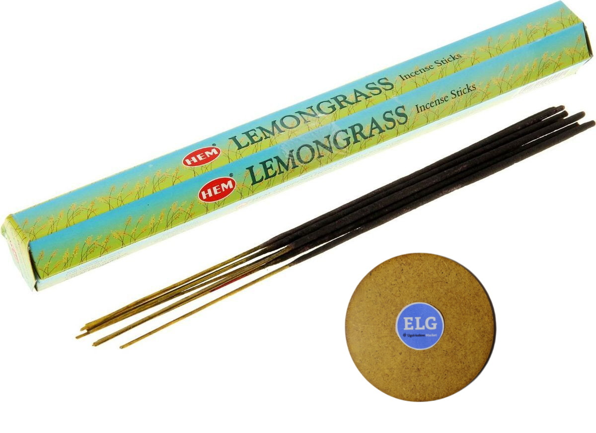 фото Благовония hem лимонник (lemongrass) нem + подставка elg