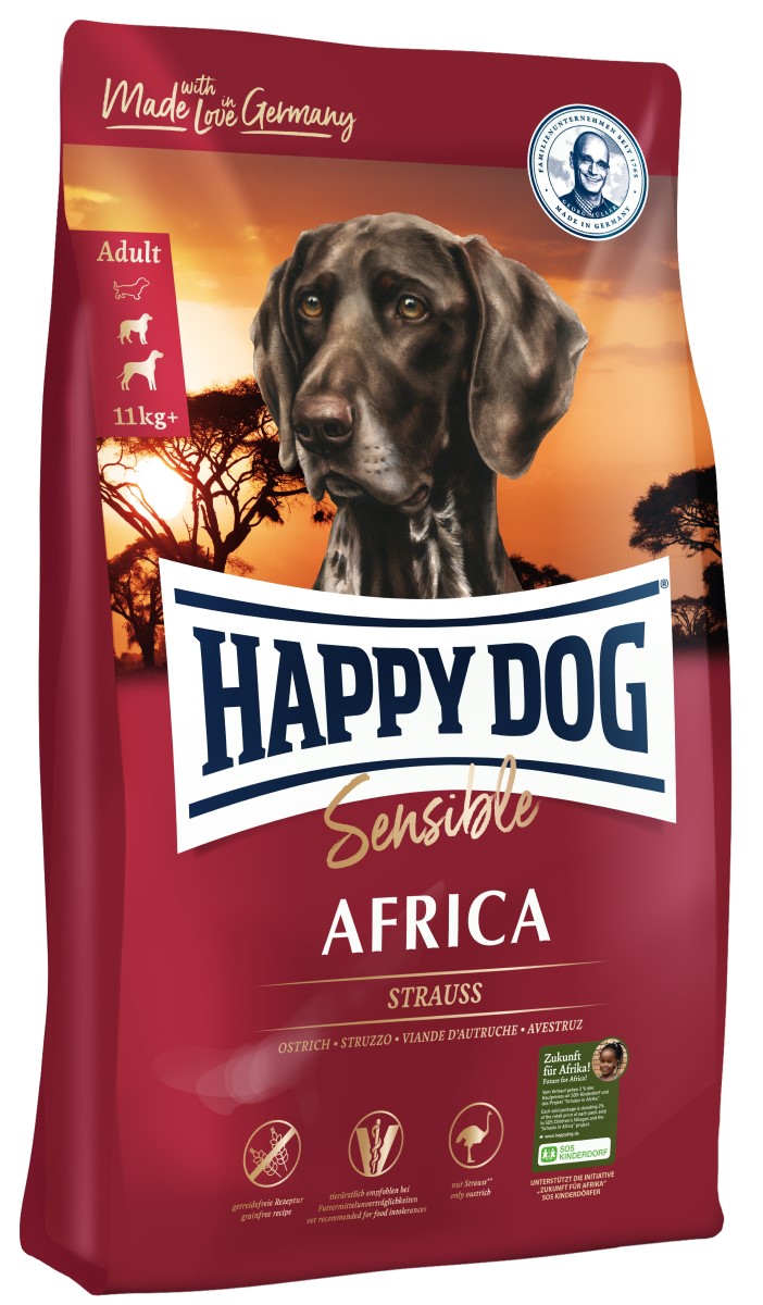 фото Сухой корм для собак happy dog africa, страус, картофель, 2.8кг