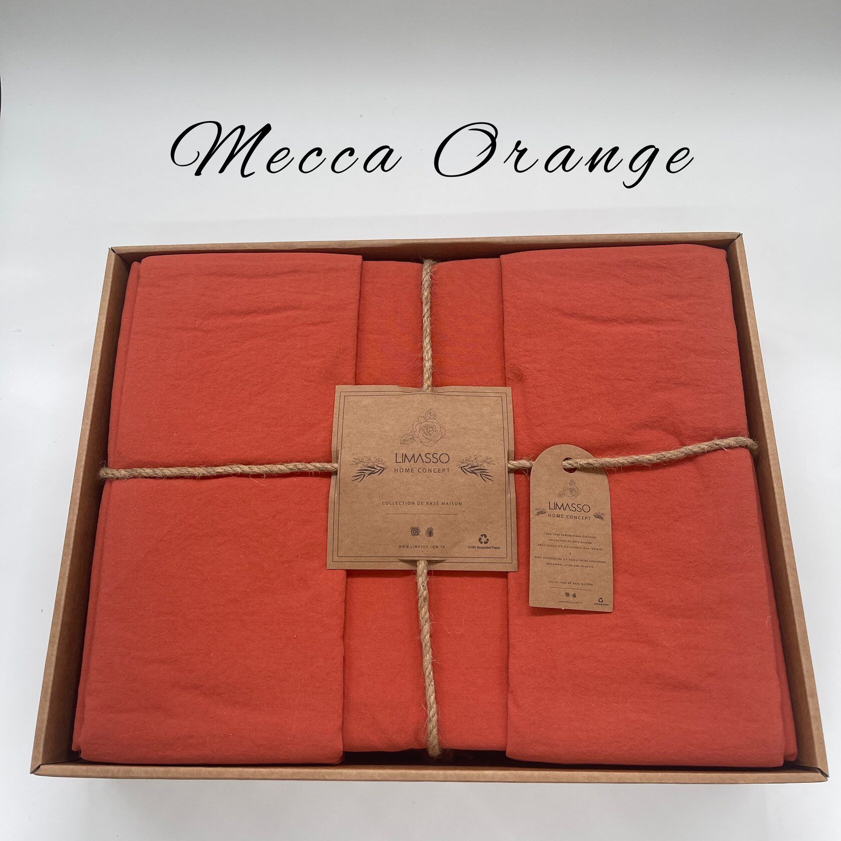 Комплект постельного белья LIMASSO HOME CONCEPT семейный оранжевый