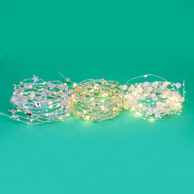 

СНОУ БУМ Гирлянда эл. нитка росы "Новогодние бусы", 3м, 30LED*шампань, 384-117