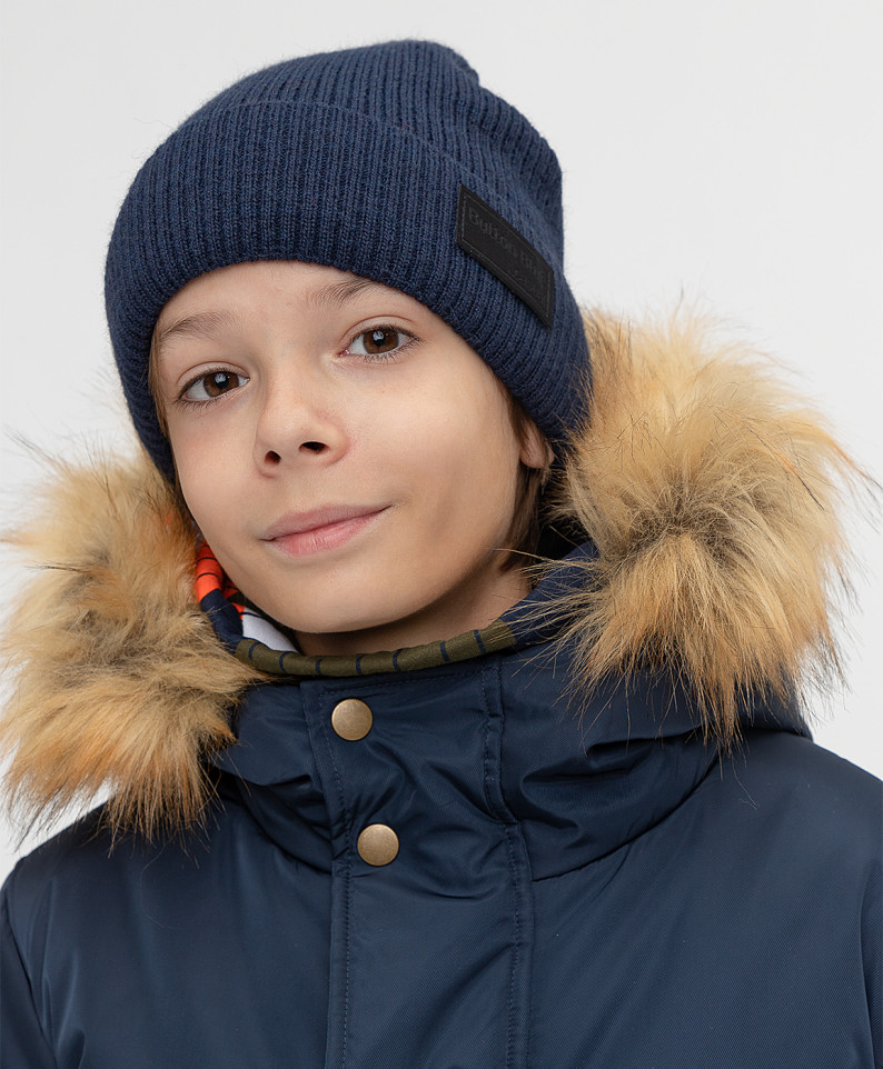 

Шапка вязаная Button Blue 221BBBJX73021000 цв. синий р. 56, 221BBBJX7302