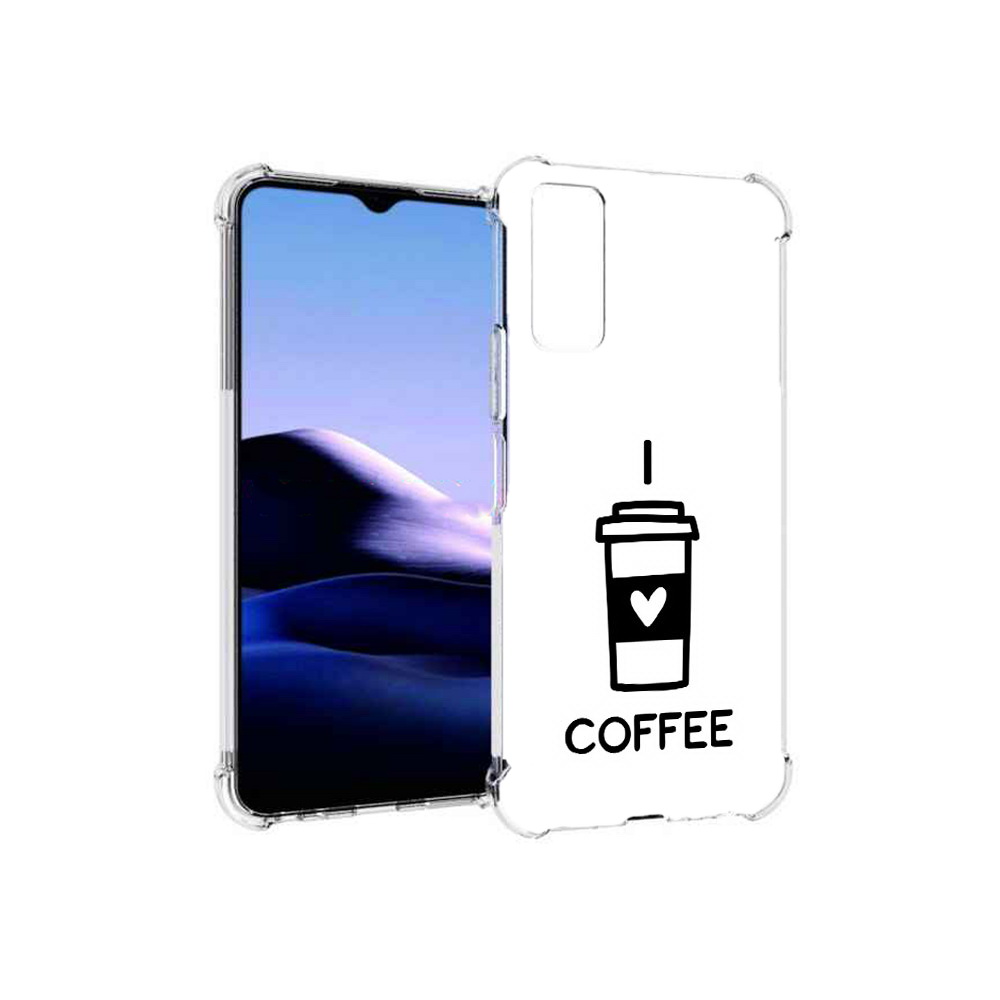 

Чехол MyPads Tocco для Vivo Y20 Я люблю кофе (PT154038.379.206), Прозрачный, Tocco