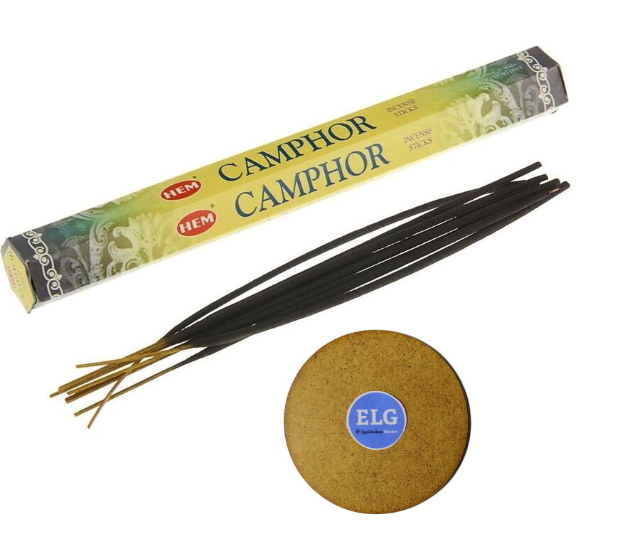 

Благовония HEM Камфара (CAMPHOR) + подставка ELG