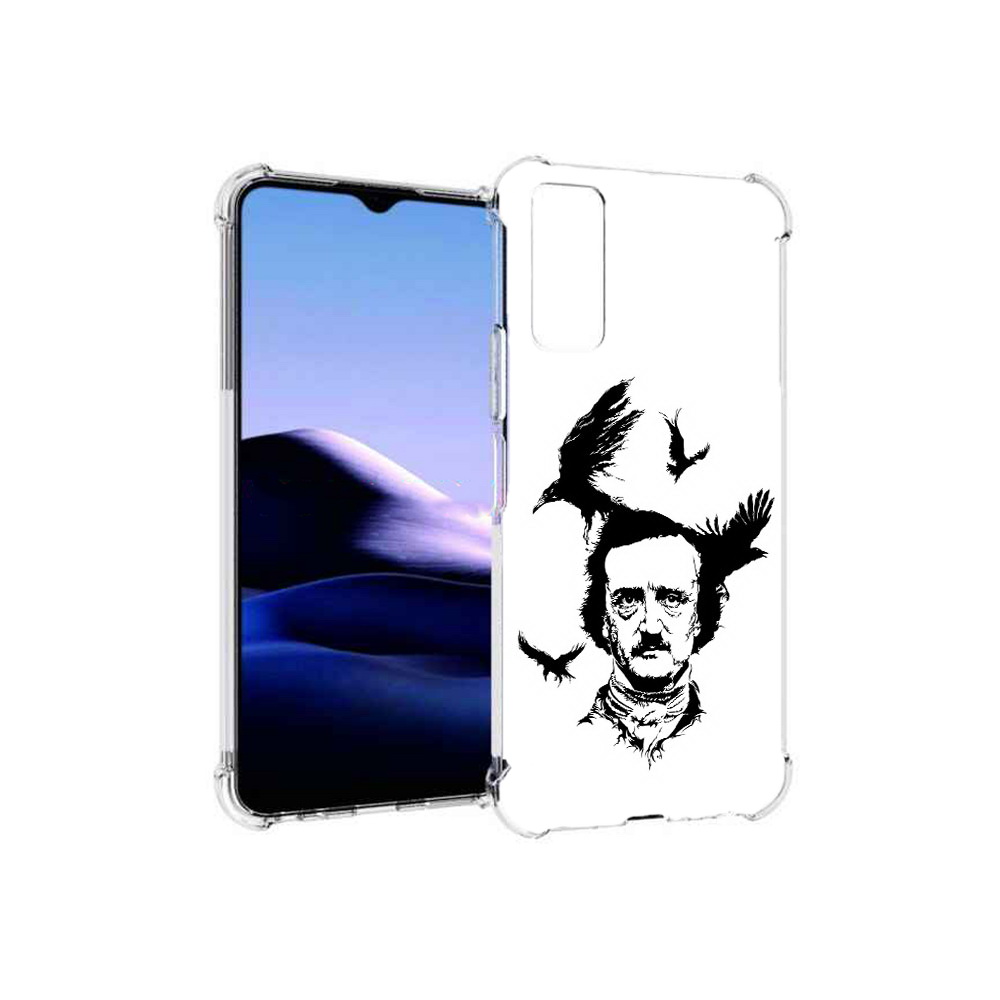 

Чехол MyPads Tocco для Vivo Y20 Эдгар Аллан черно белый (PT154038.379.204), Прозрачный, Tocco