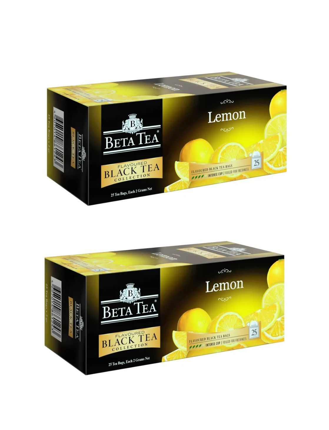 

Чай черный Beta Tea Лимон, 25 пакетиков по 2 г, 2 шт