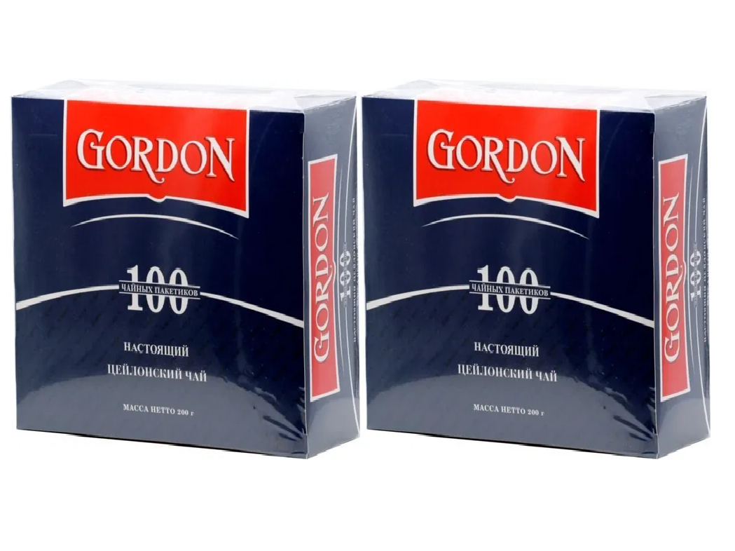 Чай черный Gordon, 100 пакетиков по 2 г,  2 шт