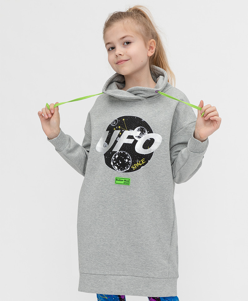 

Худи Button Blue 221BBGJC15011900 цв. серый р. 146, 221BBGJC1501