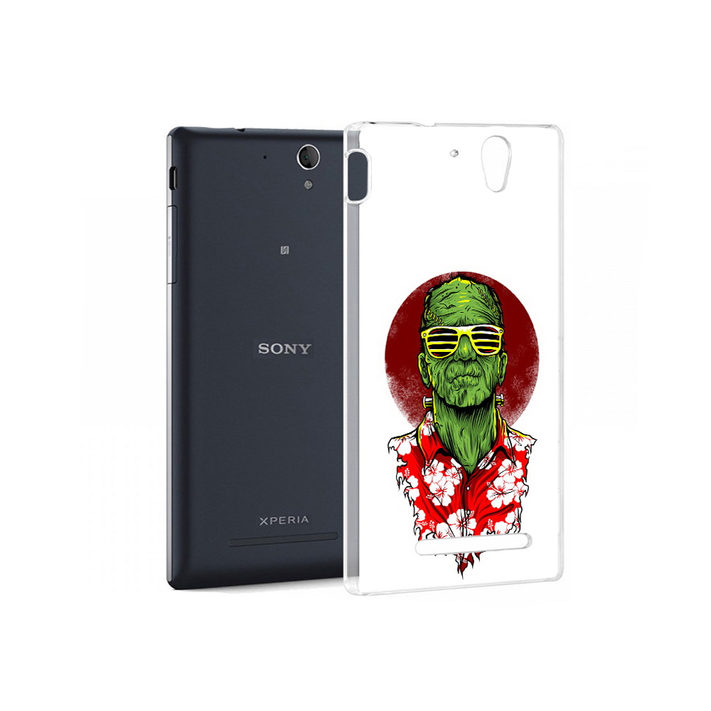 

Чехол MyPads Tocco для Sony Xperia C3 крутой зеленый мужчина в очках (PT18760.251.424), Прозрачный, Tocco