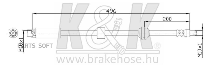 

Шланг Тормозной Передн Bmw: 5 (E60) 520d, 523i, 525xi, 530xd, 530xi, 540i, 550i 03.07- K&K