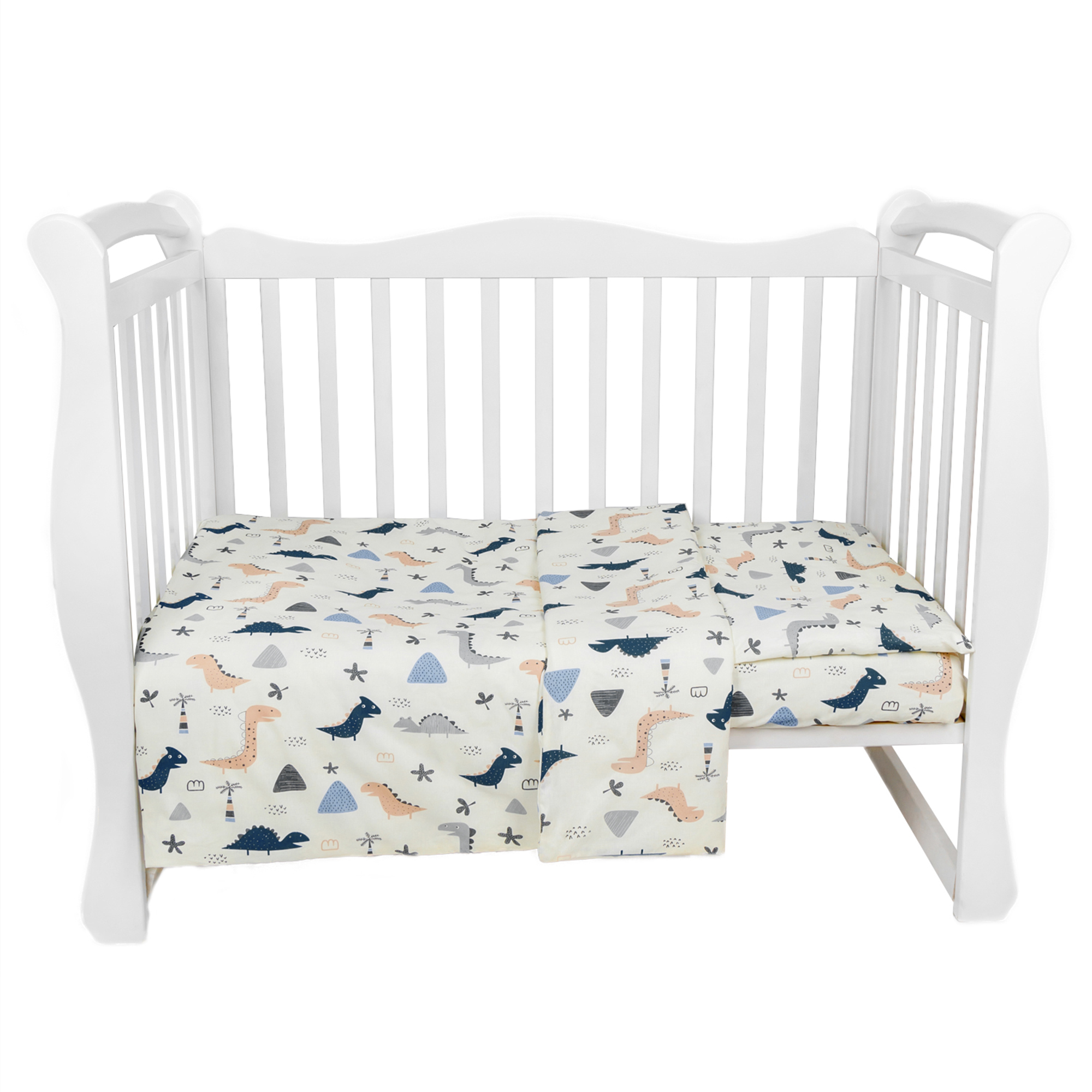 

Комплект в кроватку 3 предмета AmaroBaby Baby Boom Little dino бежевый, AMARO-3003