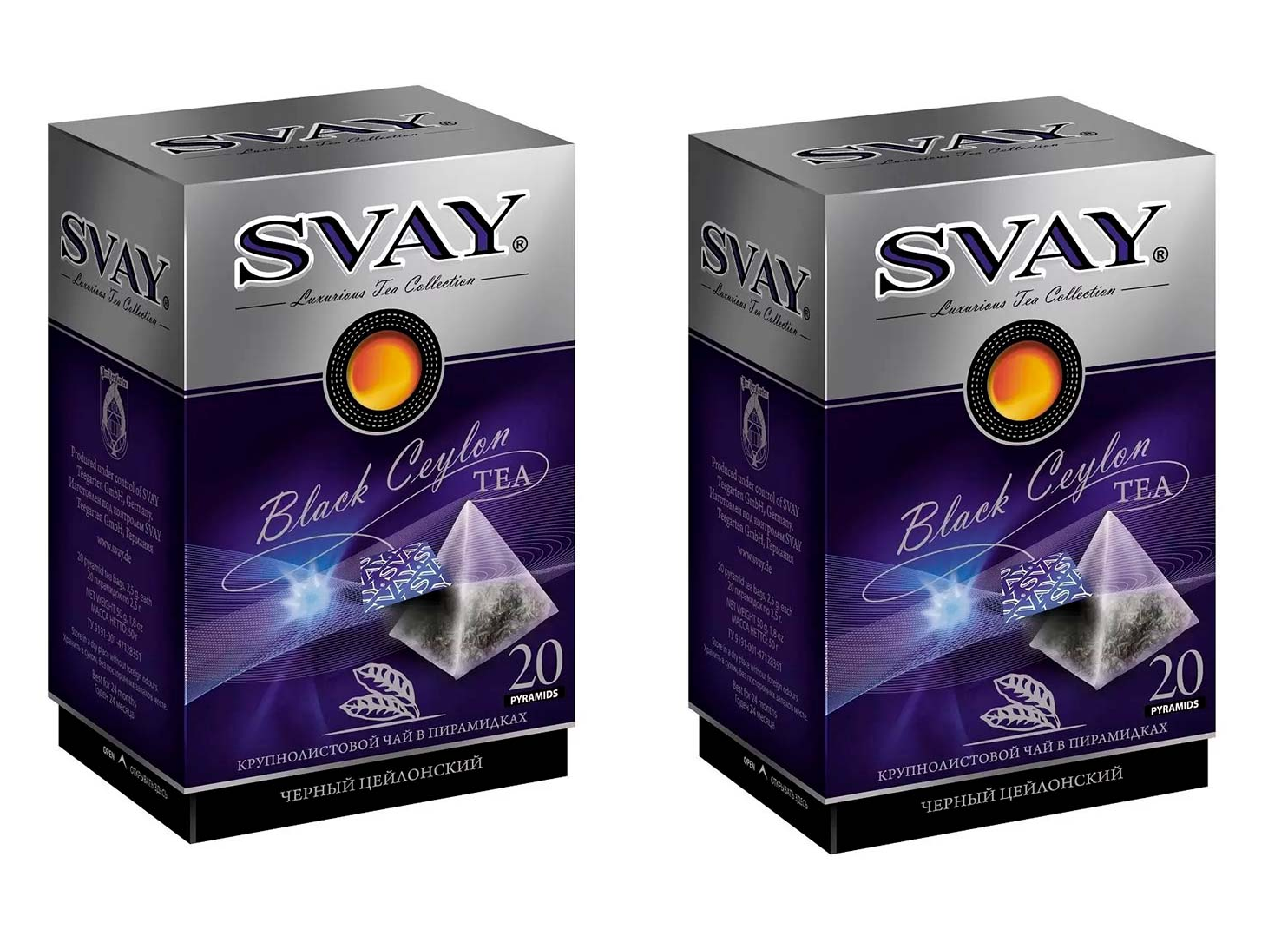 

Чай черный Svay Black Ceylon, 20 пакетиков, 2 шт