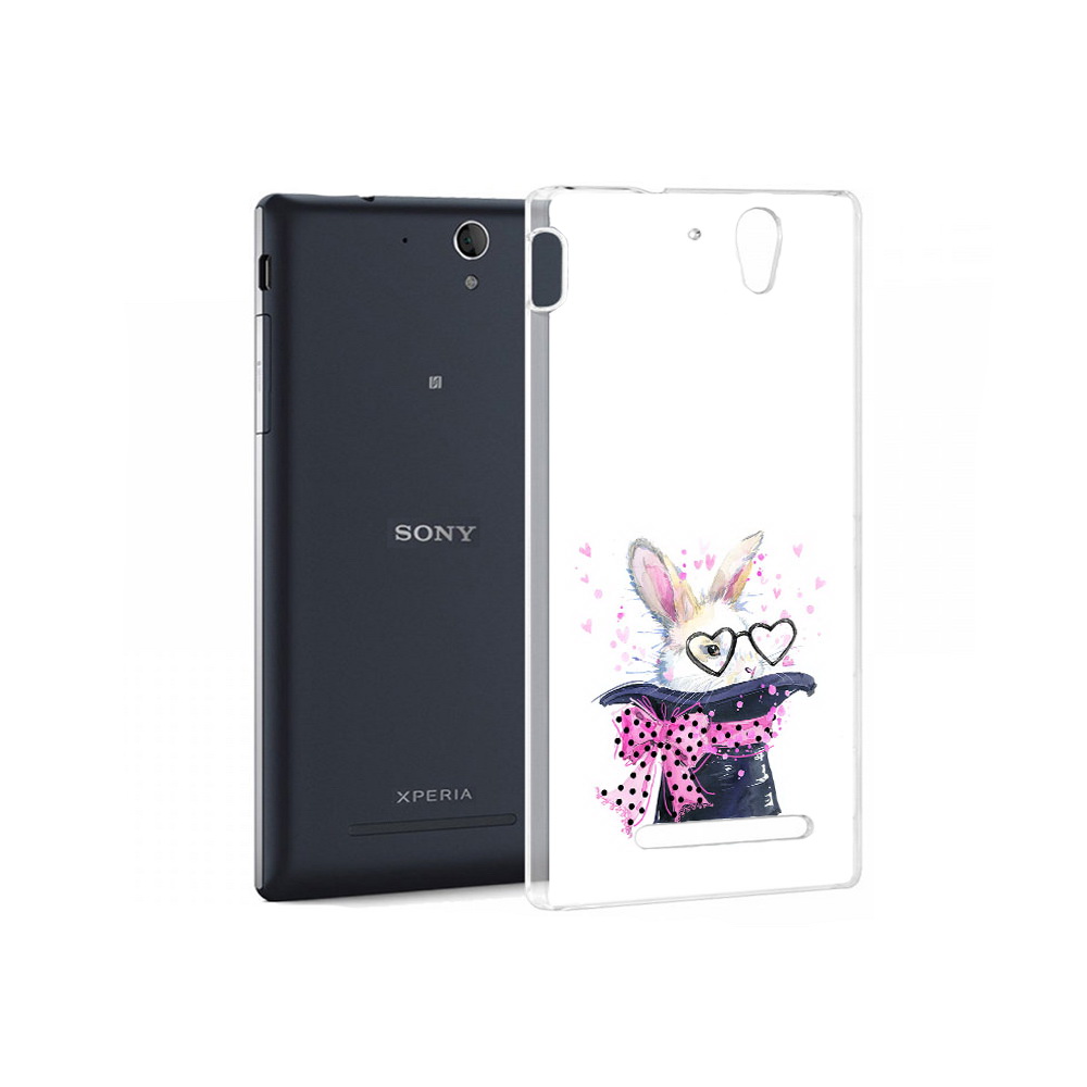 Чехол MyPads Tocco для Sony Xperia C3 кролик в шляпе (PT18760.251.418)