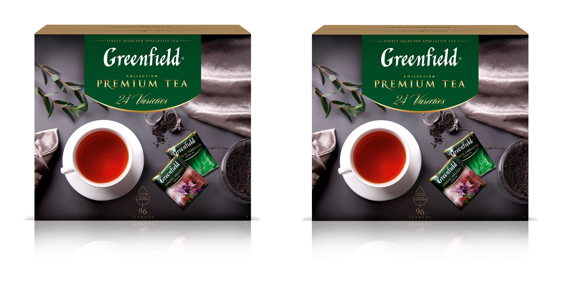 

Набор чая Greenfield Premium Tea Collecton 24 сорта, 96 пакетиков, 200 г * 2 шт