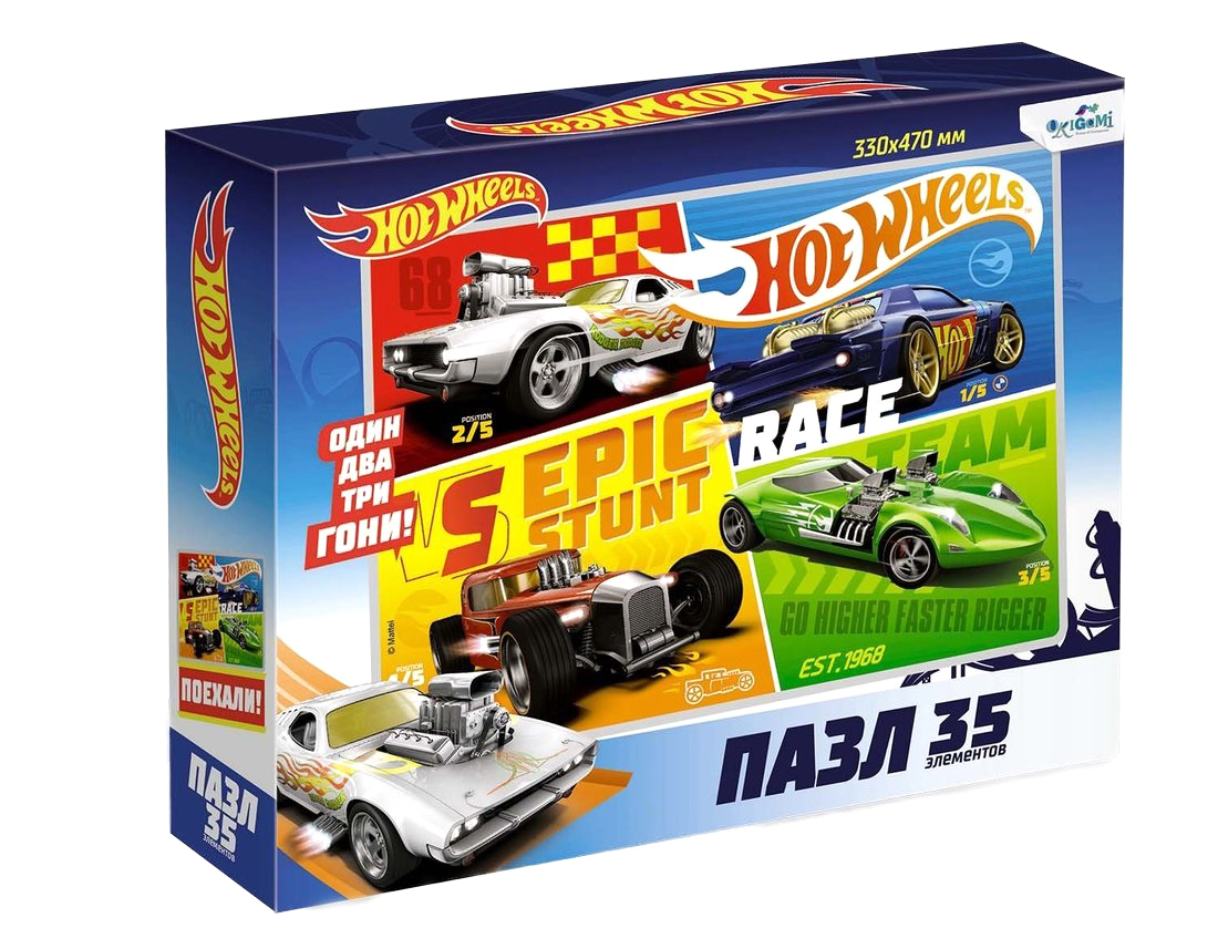 

Пазлы Origami 35 элементов, maxi, Hot Wheels, Команда, 35 элементов, maxi, Hot Wheels, Команда