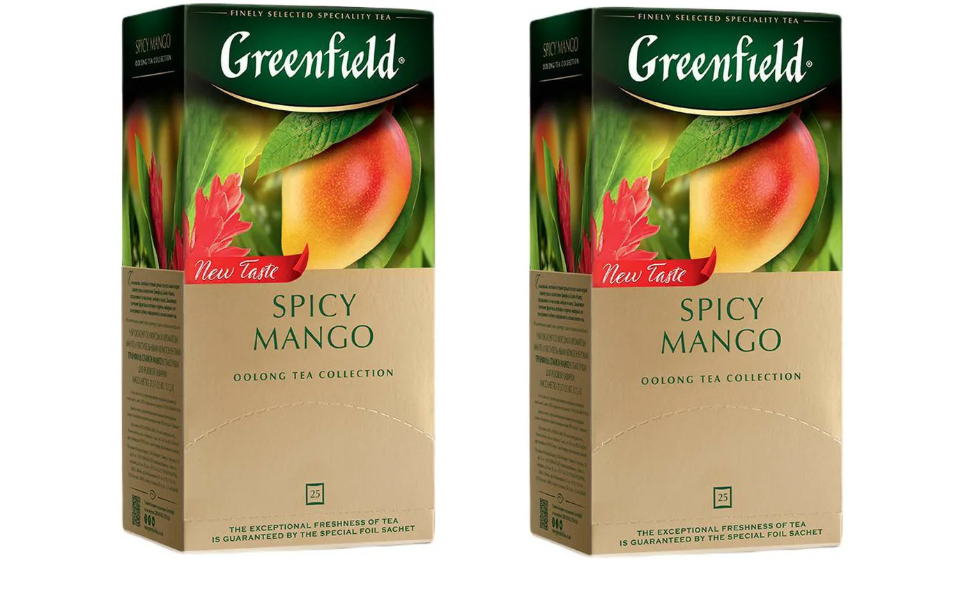 

Чай улун Greenfield Spicy Mango, 25 пакетиков по 1,5 г, 2 шт