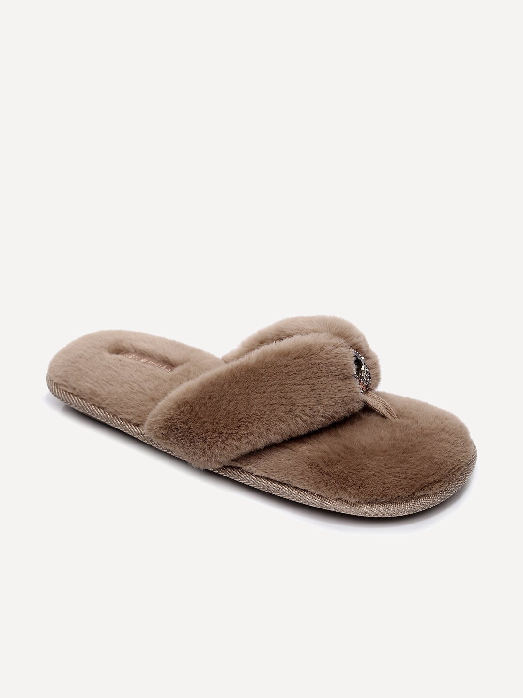 фото Тапочки женские pettimelo r-807 коричневые 40-41 ru